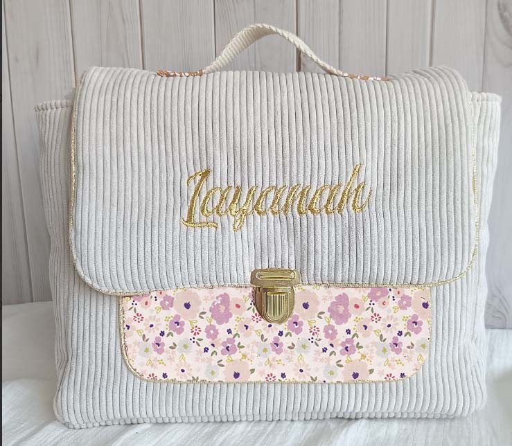 Cartable Jade - Beige personnalisé