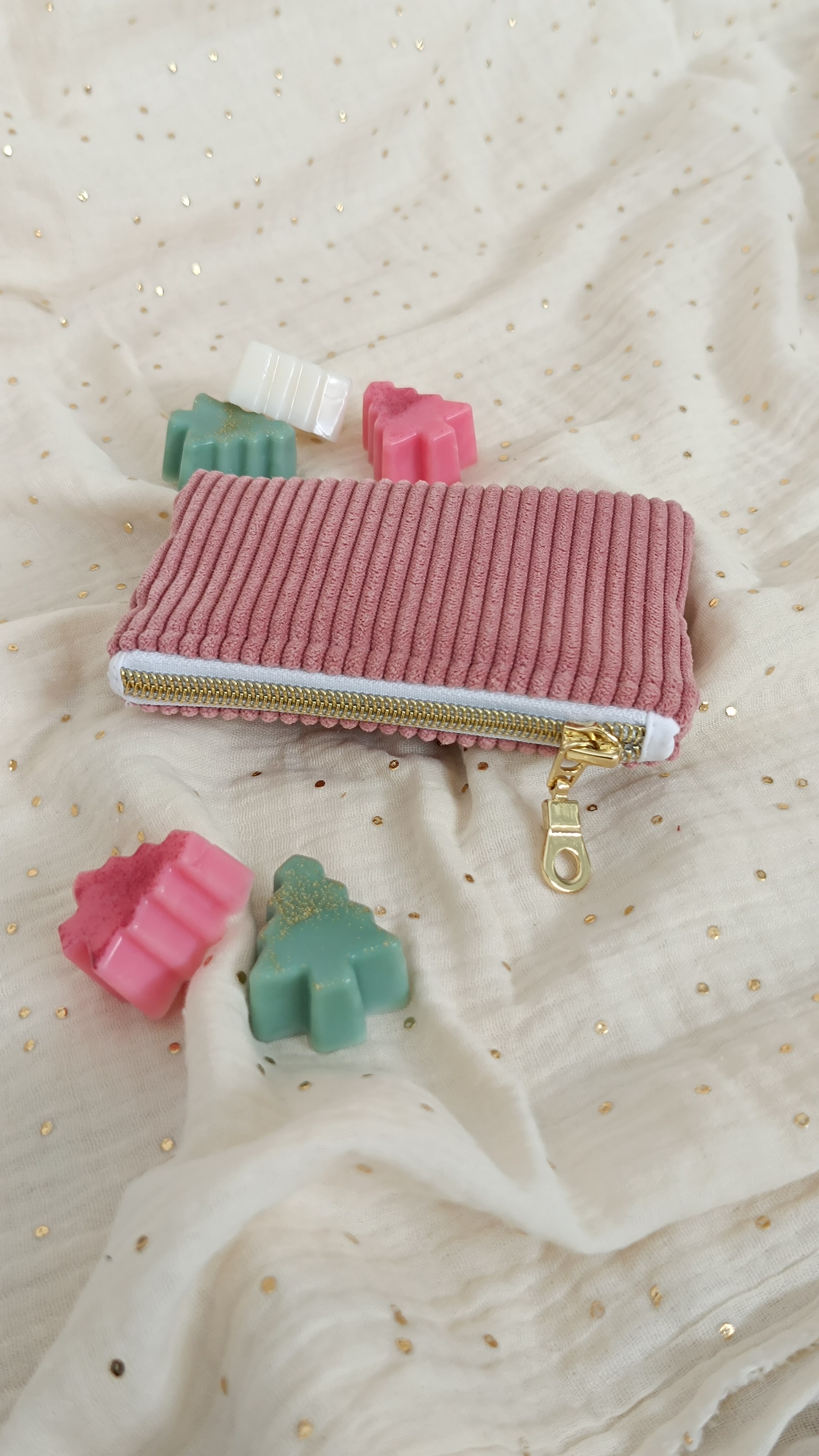 Porte-monnaie velours - Collection Dorée