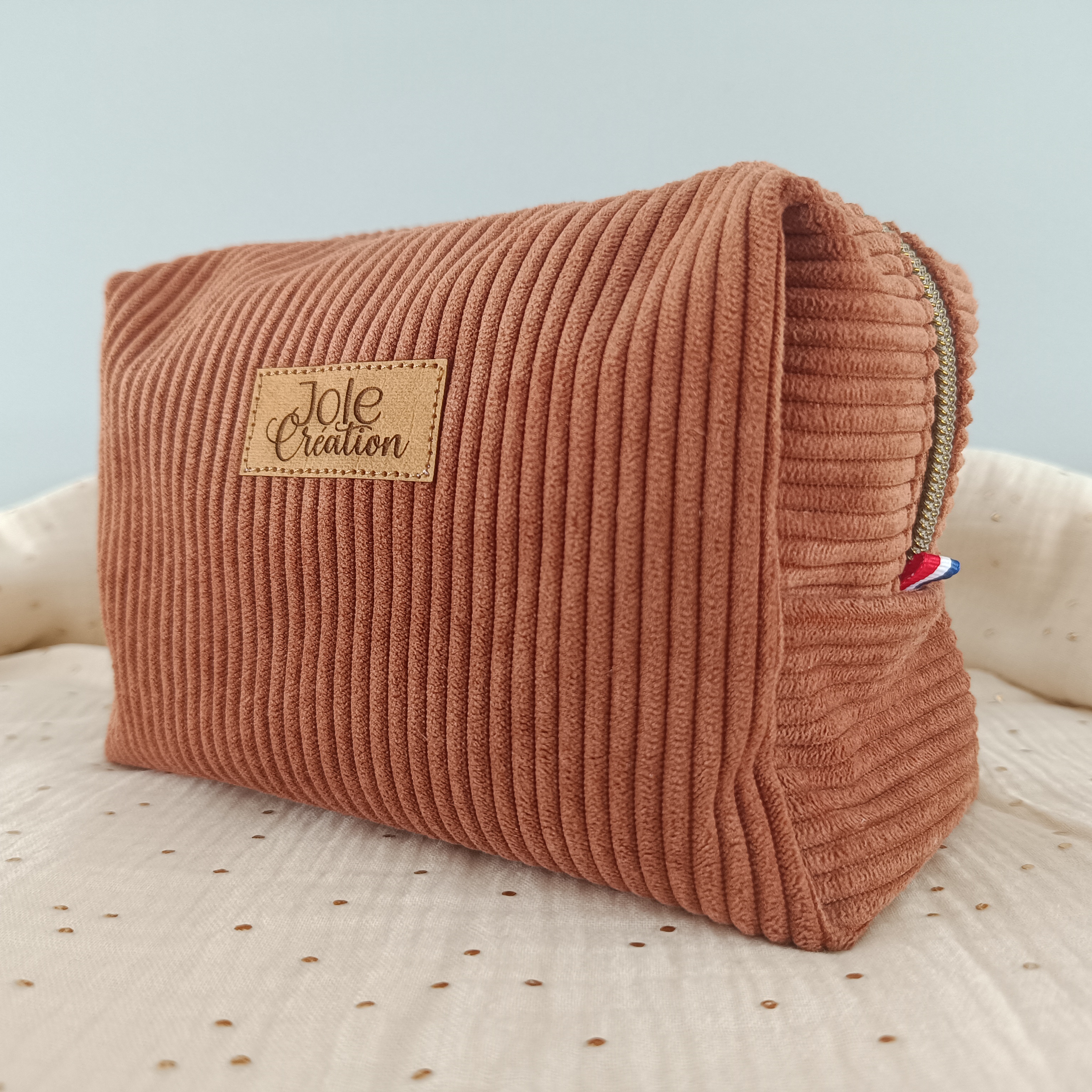 Trousse carrée homme L - Velours épais